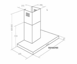 Akpo WK-4 Feniks Slim Glass 60 INOX ECO Wall-mounted Stai...