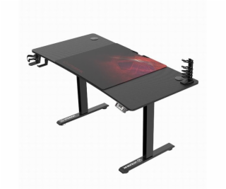 ULTRADESK herní stůl LEVEL V2 RED, 140x68cm, 72-117cm, el...