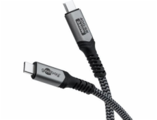 Goobay Kabel USB-C™ s textilním krytem, USB4™, 240 W, 40 Gbit/s, Power Delivery, 1,5 m - Délka kabelu 1,5 m