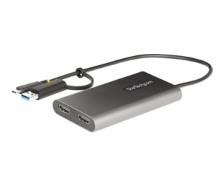 StarTech.com USB-C to Dual-HDMI Adapter, USB-C or A to 2x...