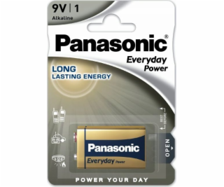 Baterie 6F22 (9V) alkalická PANASONIC Everyday Power 1ks ...