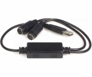 StarTech.com USB to PS/2 Adapter for Keyboard and Mouse -...