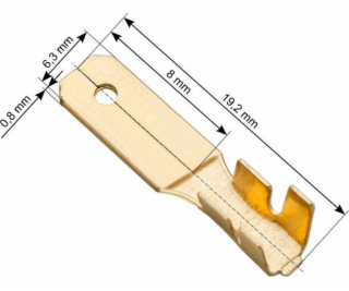Konektor faston neizolovaný 6.3mm  1.0-2.5mm