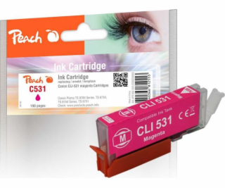 Peach kompatibilní cartridge Canon CLI-531BK, černá, 400str.