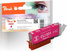 Peach kompatibilní cartridge Canon CLI-531BK, černá, 400str.