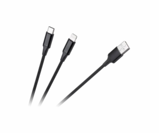 Kabel CABLETECH KPO3944 USB - USB-C/Lightning 1m Black
