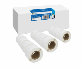 12x G&G Etiketten 28mm x 89mm sw komp. m. Dymo 99010/ s07...