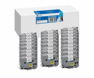 20x G&G Schriftband 24mm x 8m sw ws komp. m. Brother TZe-251