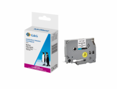 G&G Schriftband 12mm x 8m sw-ws Komp. m. Brother TZe-S231