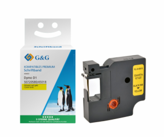 G&G Schriftband 12mm x 7m sw-gb Komp. m. Dymo D1/ 45018/ ...