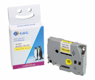 G&G Schriftband 12mm x 8m sw-gb Komp. m. Brother TZe-631