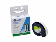 G&G Schriftband 12mm x 4m sw-ws komp. m. Dymo S0721520/ 91220
