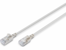 DIGITUS CAT 6A F-FTP Slim Patch cord, Cu, LSZH AWG 32/7, length 0.3m, Grey
