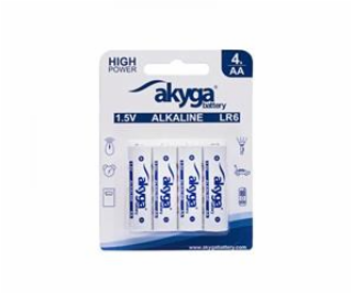 Akyga alkalická baterie AA LR6 Zn-MnO2, 1.5V/3050mAh, bli...