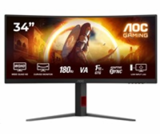 AOC MT 34  CU34G4 - 3440x1440,VA,180Hz,2xHDMI,DP,Pivot,Za...