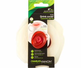 Charles Viancin ROSE 11,5 cm 2 Silikon-Getränkedeckel Wei...