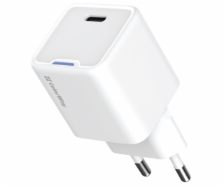 COLORWAY 1x USB-C/ síťová nabíječka/ GaN/ PD/ PPS/ 30W/ Bílá
