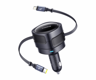 Baseus Enjoyment Max autonabíječka s USB-C + Lightning ka...