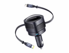 Baseus Enjoyment Max autonabíječka s USB-C + Lightning kabely 60W černá