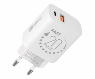 OBAL:ME Cestovní Nabíječka USB-A + USB-C 20W White