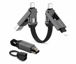 STATIK HexCharge Universal 4-in-1 Fast Charging Cable Black