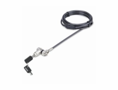 StarTech.com 3-in-1 Laptop Lock Compatible w/Noble Wedge/Nano/K-Slot - Bezpecnostní kabelový zámek - cerná a stríbrná - 2 m - kompatibilní s TAA