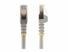 StarTech.com 7.5m CAT6A Ethernet Cable, 10 Gigabit Shielded Snagless RJ45 100W PoE Patch Cord, CAT 6A 10GbE STP Network Cable w/Strain Relief, Grey, Fluke Tested/UL Certified Wiring/TIA - Category 6A 