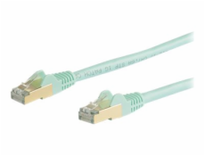 StarTech.com 5m CAT6A Ethernet Cable, 10 Gigabit Shielded Snagless RJ45 100W PoE Patch Cord, CAT 6A 10GbE STP Network Cable w/Strain Relief, Aqua, Fluke Tested/UL Certified Wiring/TIA - Category 6A - 