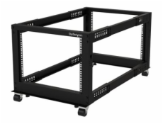 StarTech.com 8U 19  Open Frame Server Rack, 4 Post Adjustable Depth 23-41  Mobile, Free Standing Rolling Network/Computer Equipment Data Rack, Dell PowerEdge, HP ProLiant ThinkServer - Adjustable Serv