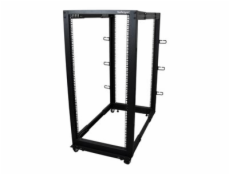 StarTech.com 25U 19  Open Frame Server Rack, 4 Post Adjustable Depth 22-40  Mobile, Free Standing Rolling Network/Computer Equipment Data Rack, Dell PowerEdge, HP ProLiant ThinkServer - Adjustable Ser