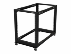 StarTech.com 15U 19  Open Frame Server Rack, 4 Post Adjustable Depth 22-40  Mobile, Free Standing Rolling Network/Computer Equipment Data Rack, Dell PowerEdge, HP ProLiant ThinkServer - Adjustable Ser