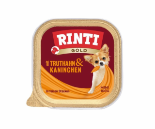 RINTI Gold Mini Turkey with rabbit - vlhké krmivo pro psy...