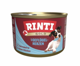 RINTI Gold Poultry hearts - vlhké krmivo pro psy - 185g