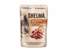 SHELMA with turkey, duck, chicken and beef in sauce - mokré krmivo pro kočky - 12x85g