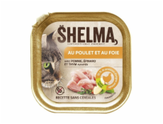 SHELMA Chicken and liver pate - mokré krmivo pro kočky - 100g
