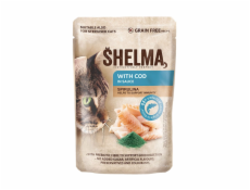 SHELMA Rich in salmon, cod, beef and chicken - mokré krmivo pro kočky - 4x85g