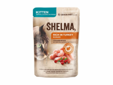 SHELMA Kitten with salmon and turkey in sauce - mokré krmivo pro kočky - 4x85g
