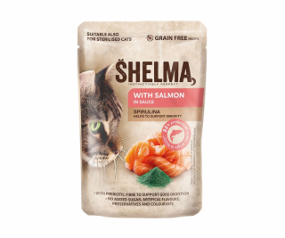 SHELMA with salmon in sauce - mokré krmivo pro kočky - 85g