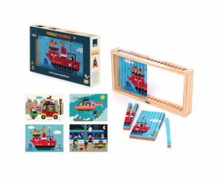 Vilac Dřevěná 4D skládačka Dopravní prostředky