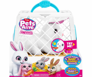 ZURU Pets Alive - Mama Bunny & Baby Surprise, plyšová hračka