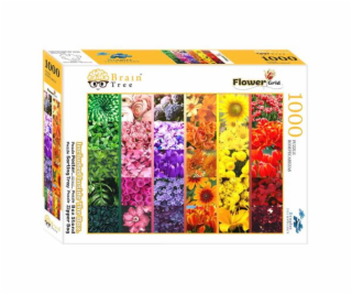 Puzzle Brain Tree Dlaždice s květinami 1000 dílků