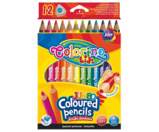 Farebné ceruzky COLORINO JUMBO 51859PTR, 12 farieb
