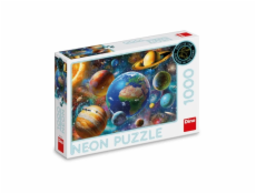 Dino Puzzle Planety neon 1000 dílků