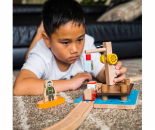 Bigjigs Rail Přístav s jeřábem, člunem a potápečem