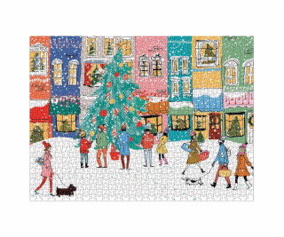 Galison Puzzle Vánoční koledníci 1000 dílků