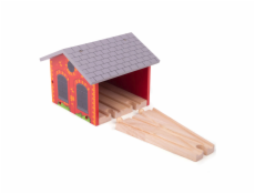 Bigjigs Rail Cihlové depo pro dva vláčky