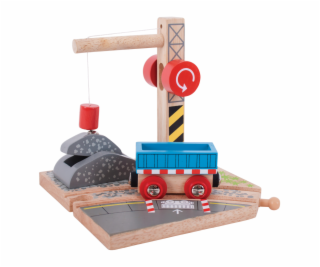 Bigjigs Rail Jeřáb se štěrkem