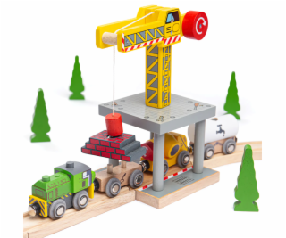 Bigjigs Rail Velký jeřáb žlutý