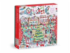 Galison Fóliové puzzle Michael Storrings Vánoční dílna hraček 500 dílků