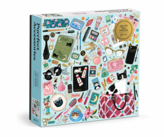 Galison Fóliové puzzle Kočičí elegance 500 dílků